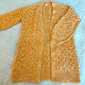 Knitted Long Cardigan Sweater, Color - Sunflower, No tags but Never Been Worn